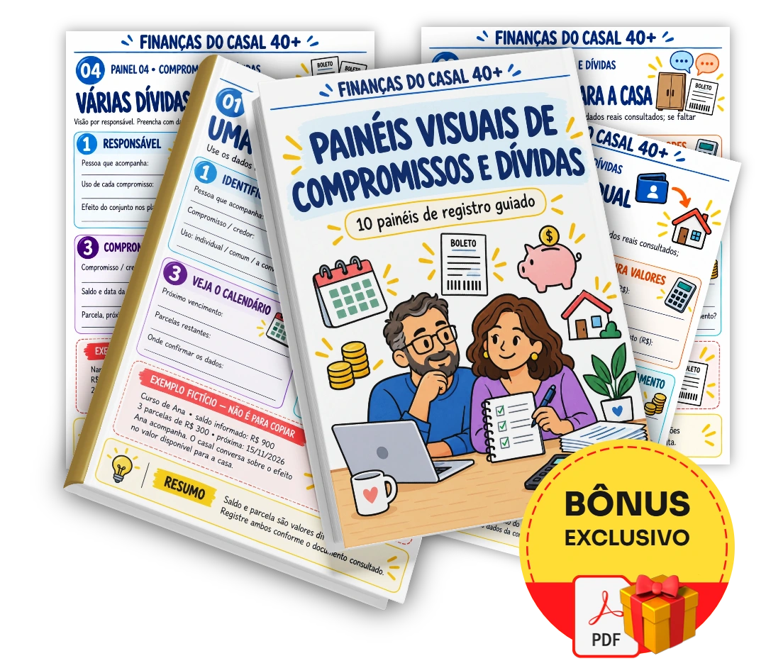 Painéis Visuais de Compromissos e Dívidas